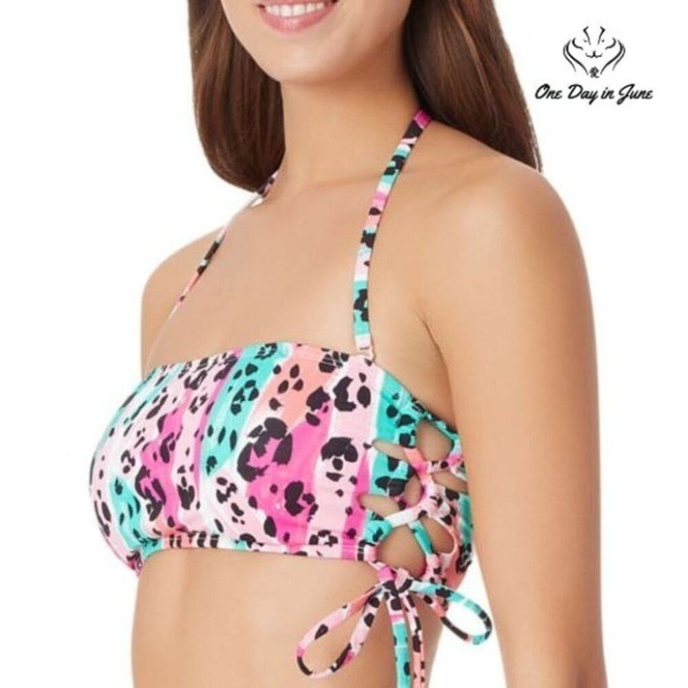 Sugar Beach Animal Bandeau Bikini Top Size M - Picture 3 of 3